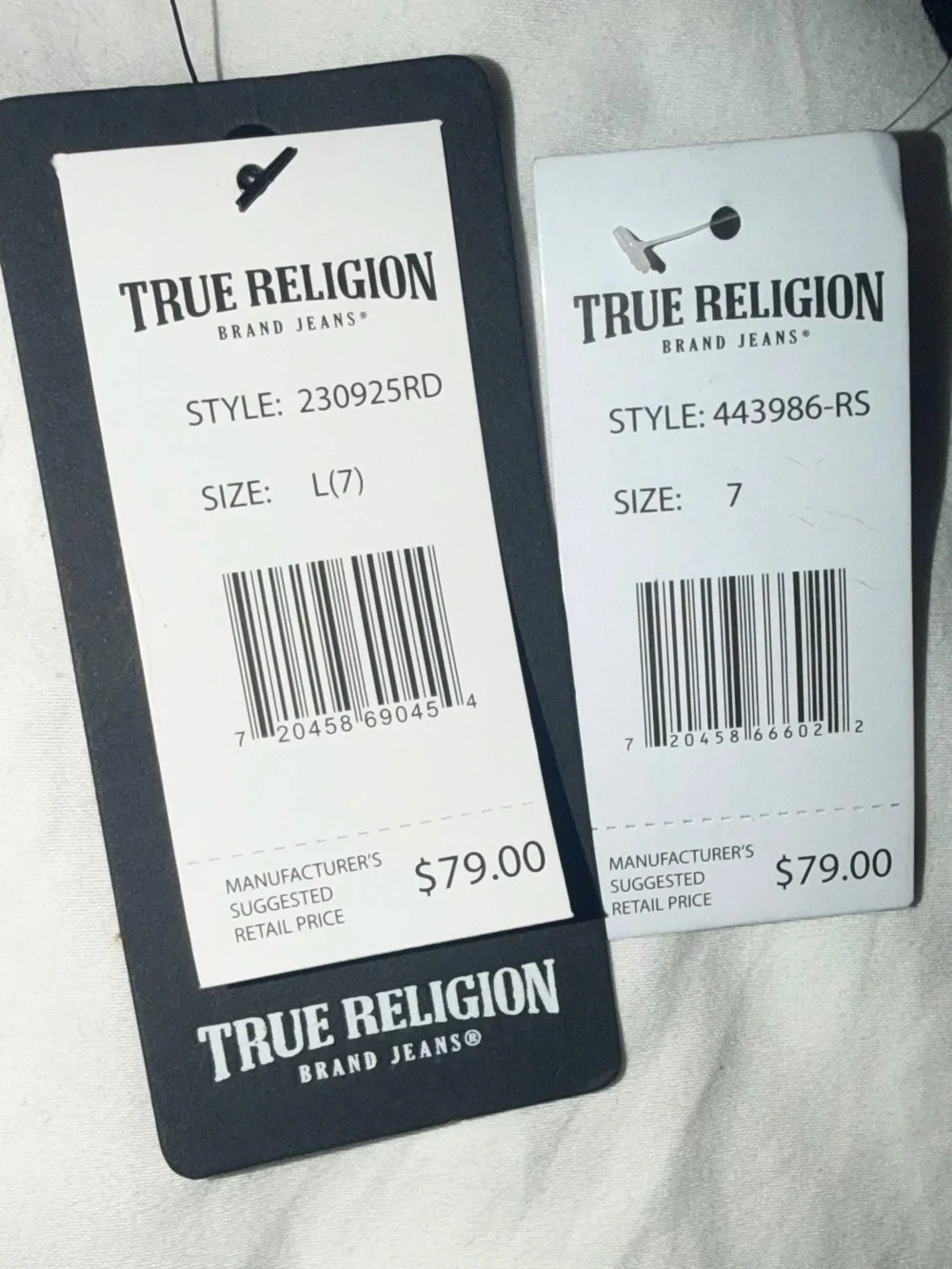 True Religion new tags